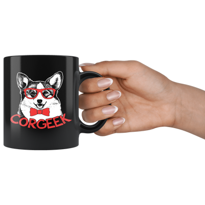 Corgeek Black Mug