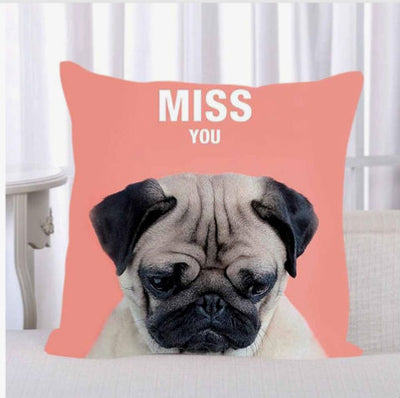 Pug Emotion Faces Pillow Cases