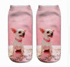 3D Dog Printed Low-Cut Ankle Socks Collection