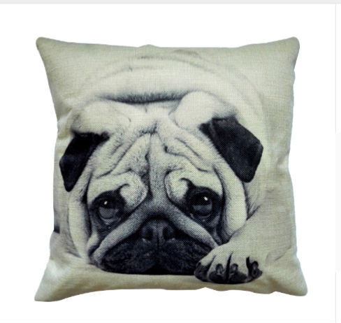 Cute Pug Pillow Cover